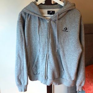 Converse light gray hoodie